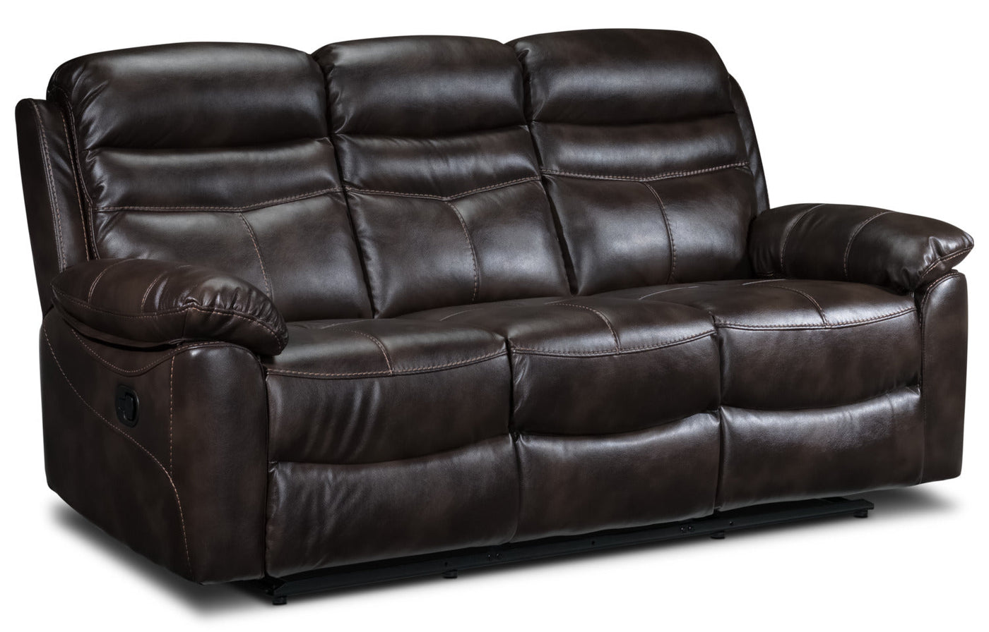 Devon Reclining Sofa, Reclining Loveseat and Rocker Recliner Set - Brown