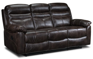 Devon Reclining Sofa - Brown