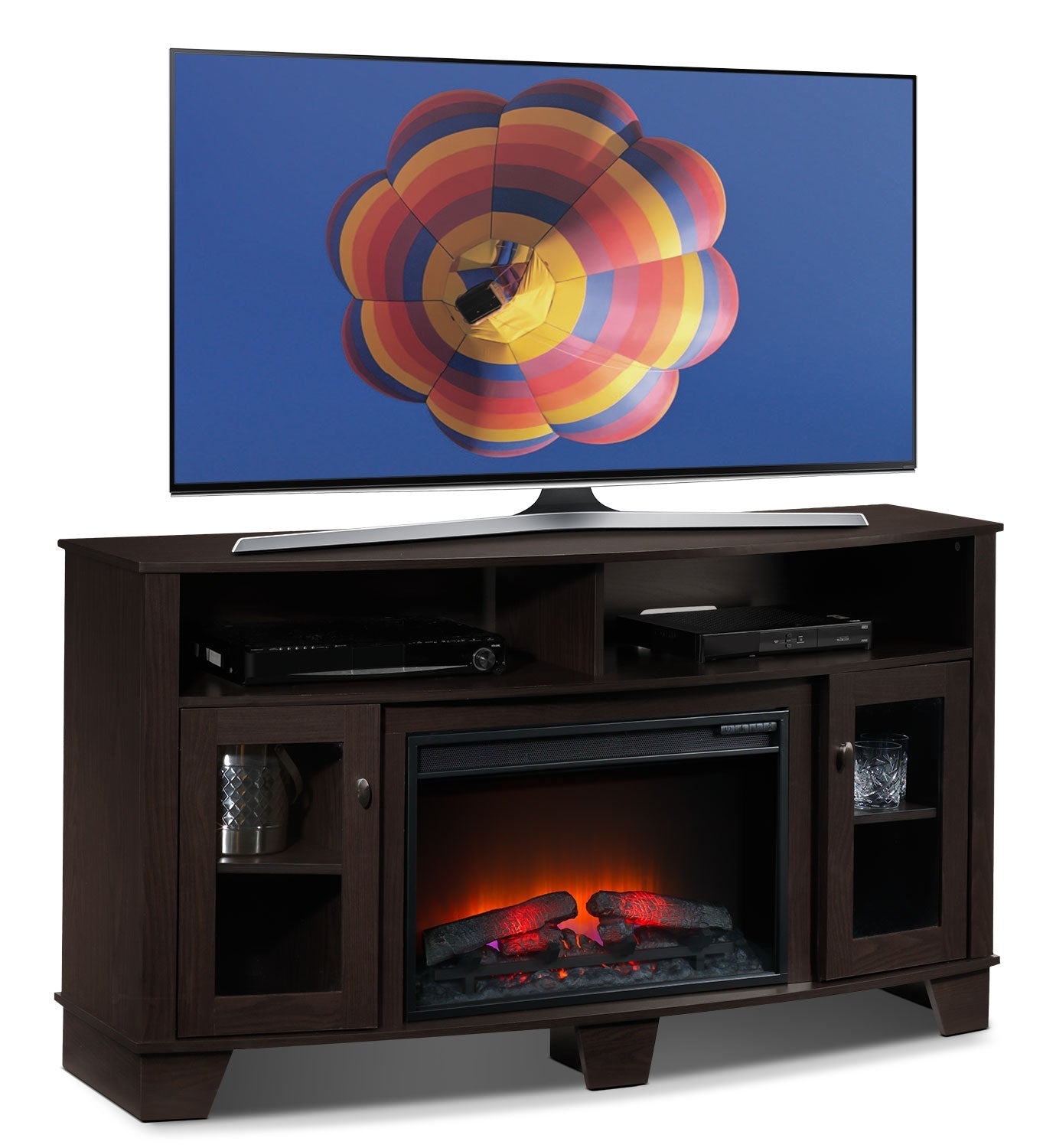 Lasalle Fireplace TV Credenza - Espresso