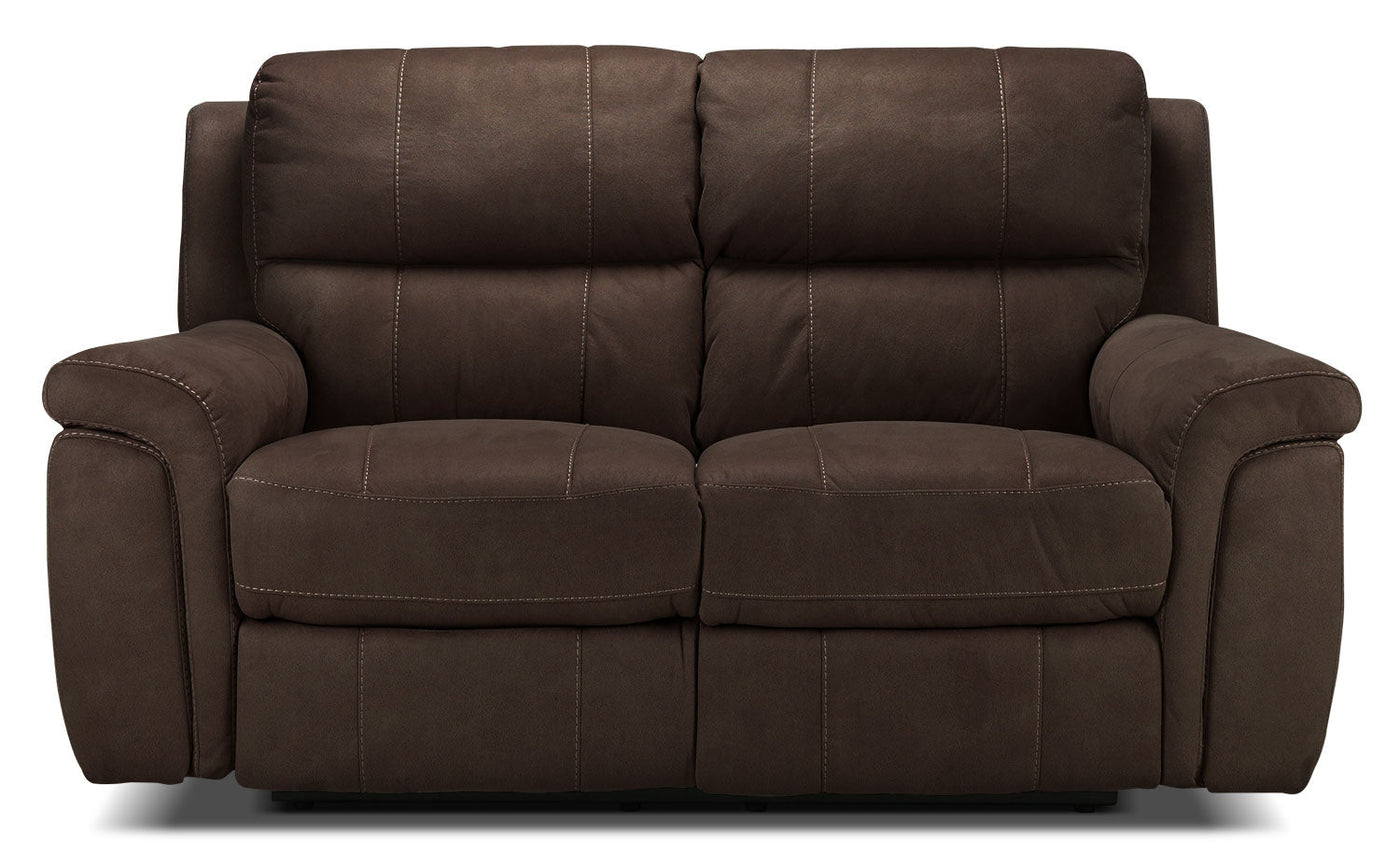 Roarke Reclining Loveseat - Walnut