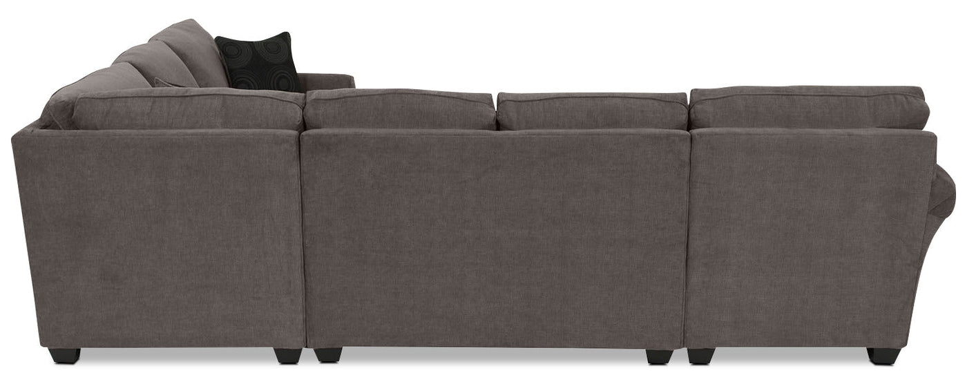 Althea 4-Piece Sectional with Left-Facing Chaise - Charcoal