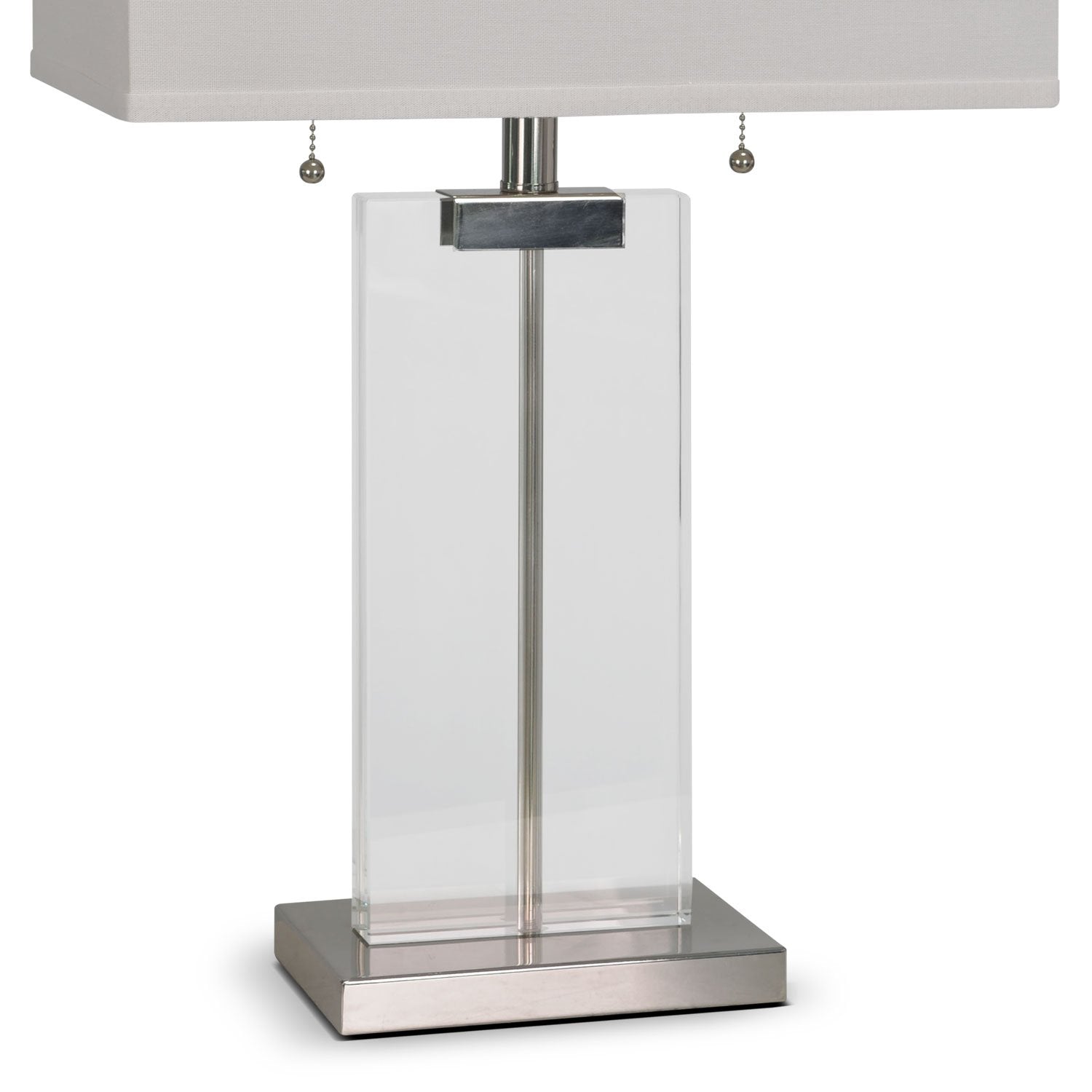 Nikki 26" Table Lamp - Silver and White
