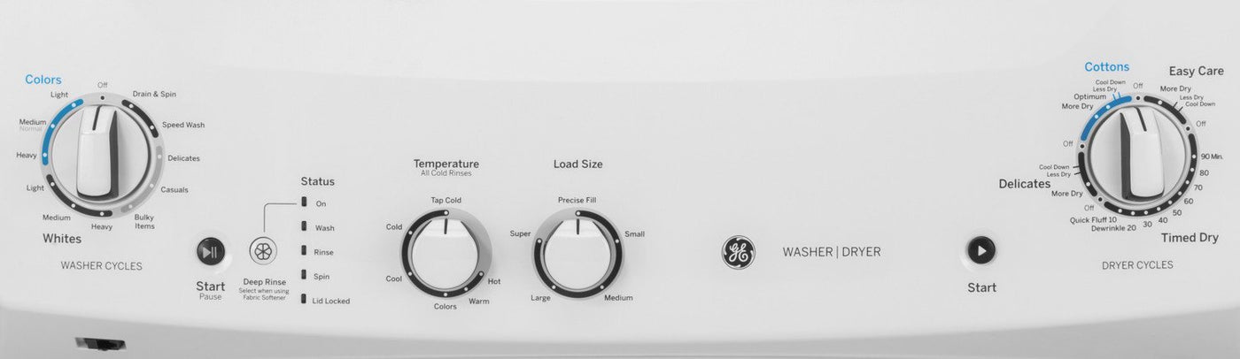 GE White Electric Laundry Centre - GUD24ESMMWW