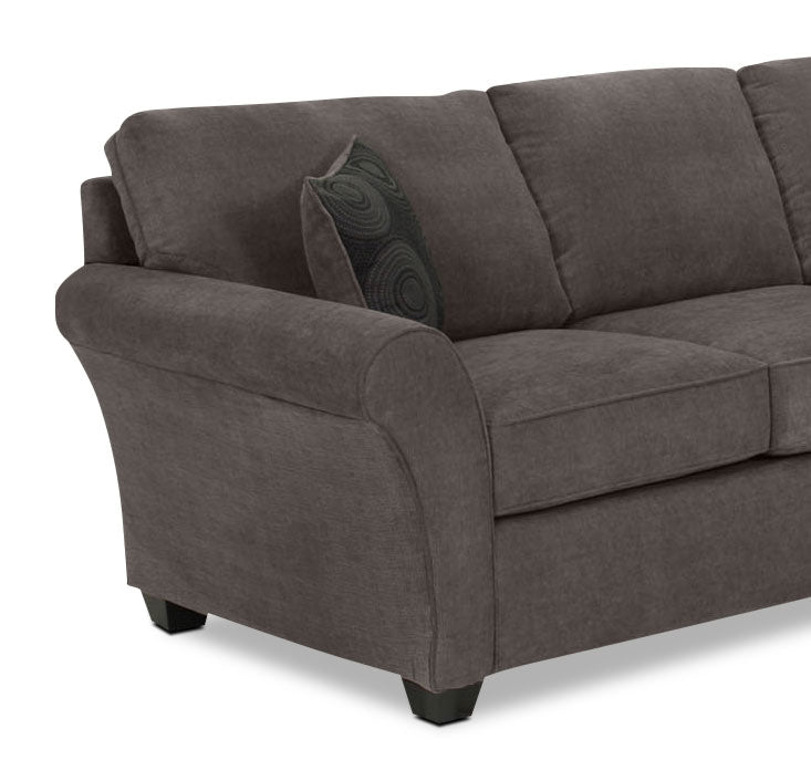 Althea 2-Piece Sectional with Right-Facing Chaise - Charcoal