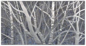 White Winter Canvas Painting (60" X 30")