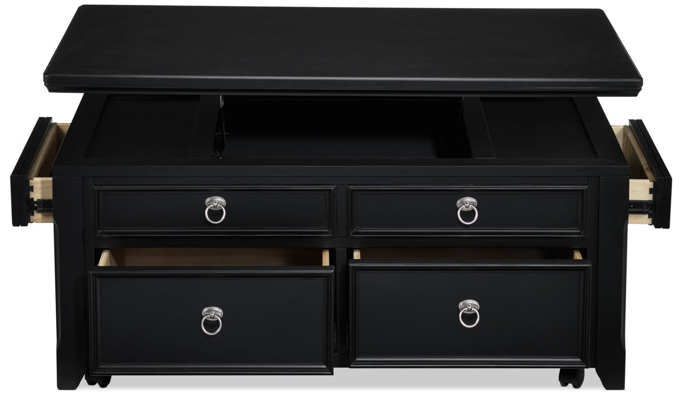 Turner Lift-Top Coffee Table - Black