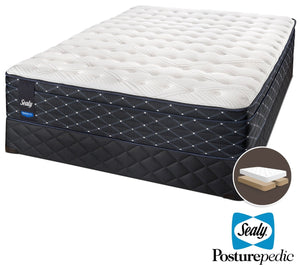 Sealy Narrative Cushion Firm King Mattress and Split Boxspring Set