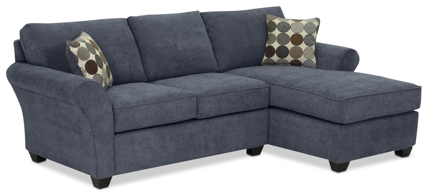 Althea 2-Piece Sectional with Right-Facing Chaise - Navy
