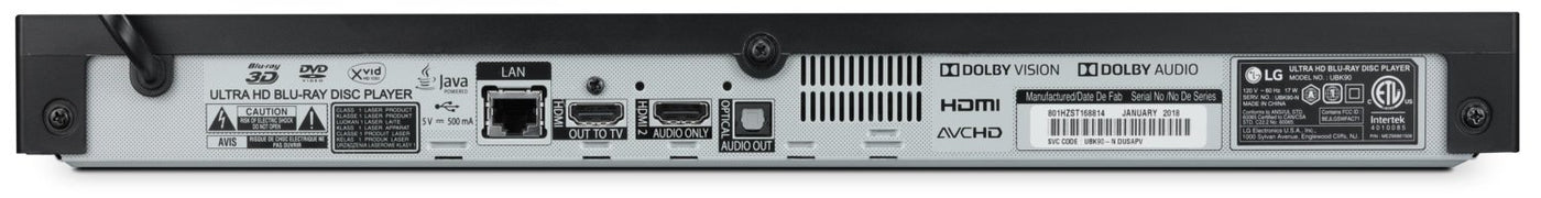 LG 4K Blu-ray Player - UBK90