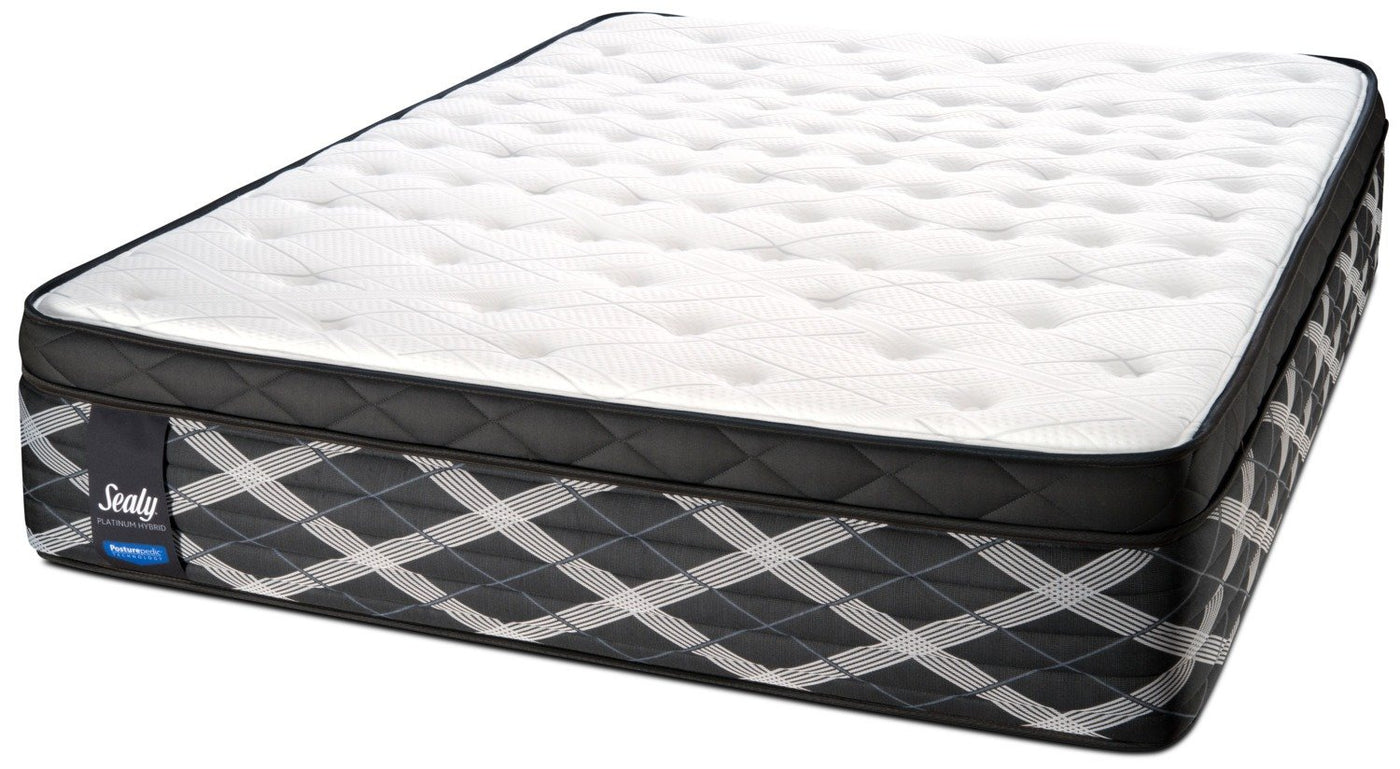 Sealy Figment Hybrid Cushion Firm Queen Mattress and Low-Profile Boxspring Set