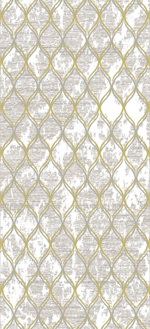 Trellis 5' x 8' Area Rug - Gold and Grey