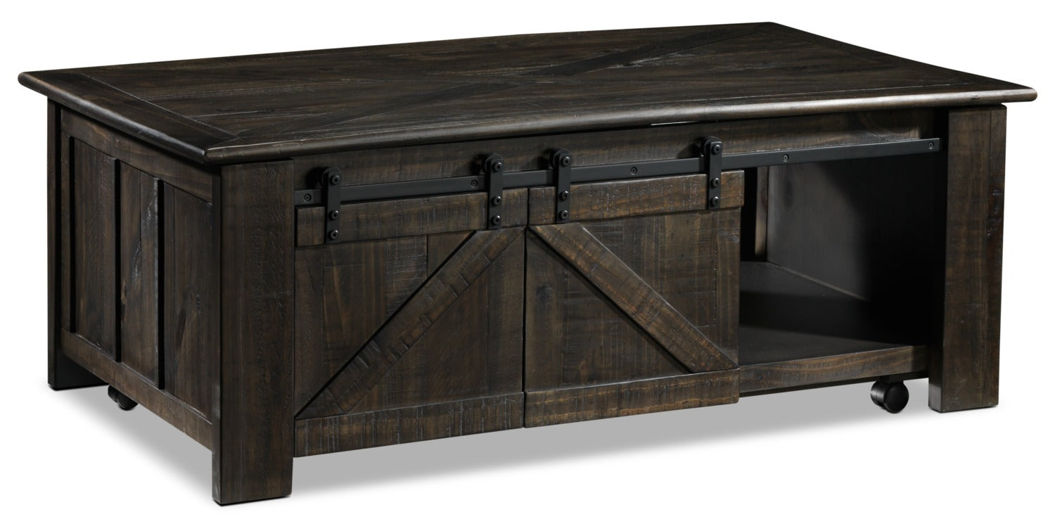 Gable Lift-Top Coffee Table - Weathered Charcoal