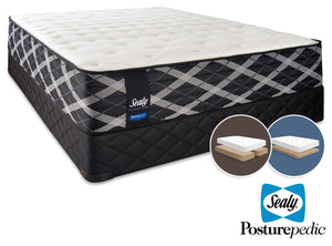 Sealy Thoughtful Hybrid Firm King Mattress and Split Low-Profile Boxspring Set