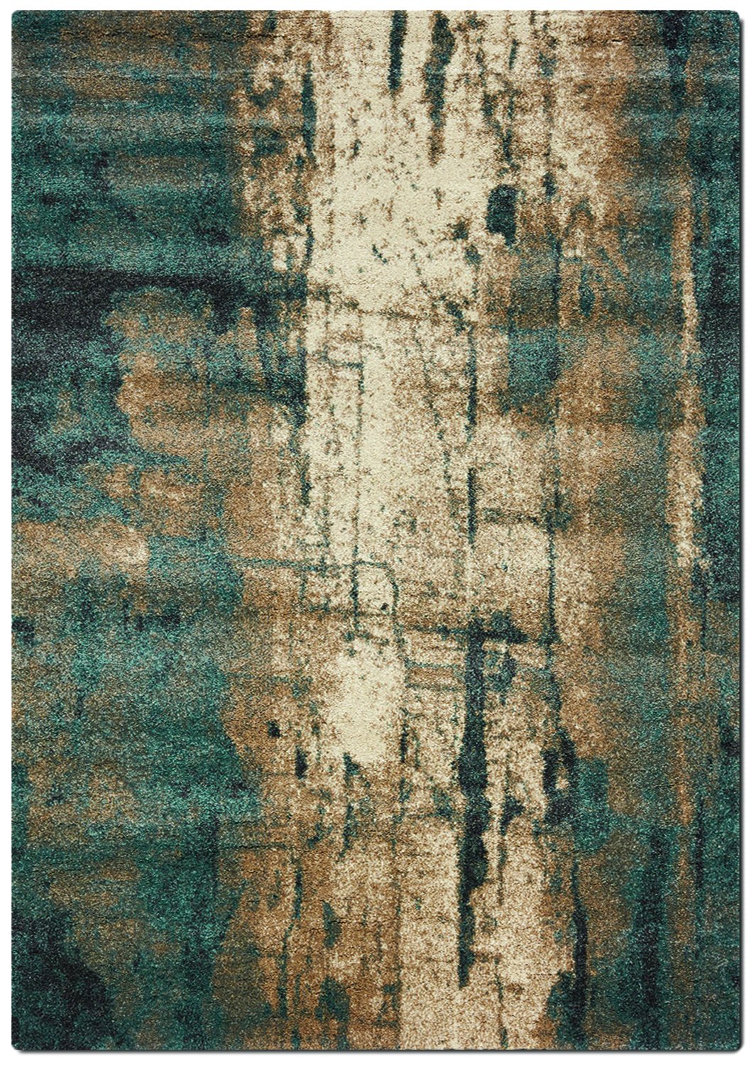 Ashbury 5' x 8' Area Rug - Cream and Teal