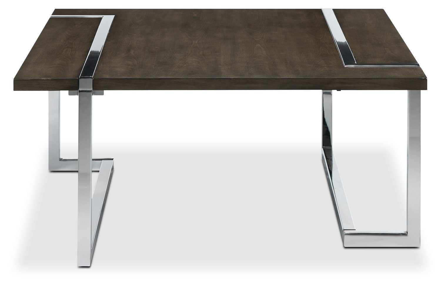 Kieran Square Coffee Table - Charcoal and Chrome