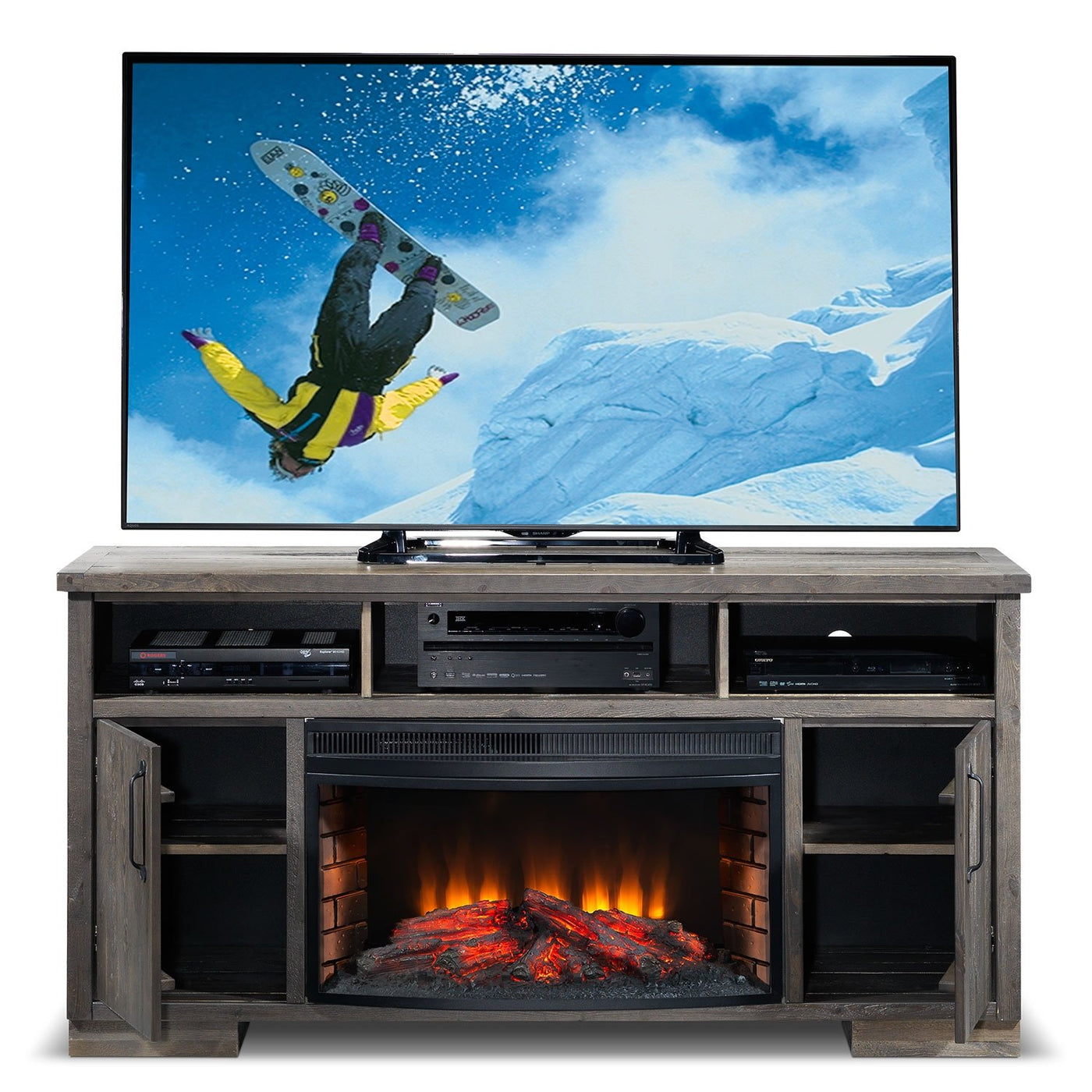 Holt Fireplace TV Stand - Slate