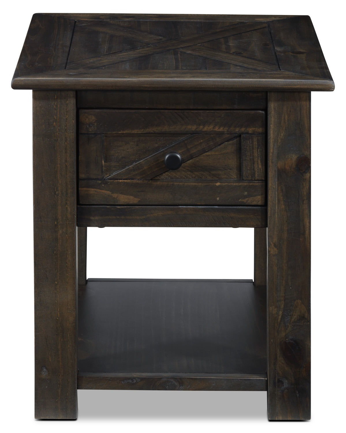 Gable End Table - Weathered Charcoal