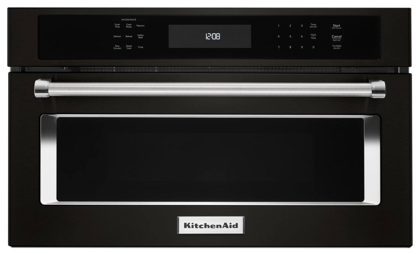 KitchenAid Black Stainless Steel Built-In Microwave (1.4 Cu. Ft.) - KMBP107EBS