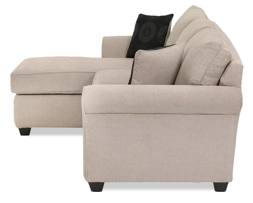 Althea 2-Piece Sectional with Left-Facing Chaise - Mocha
