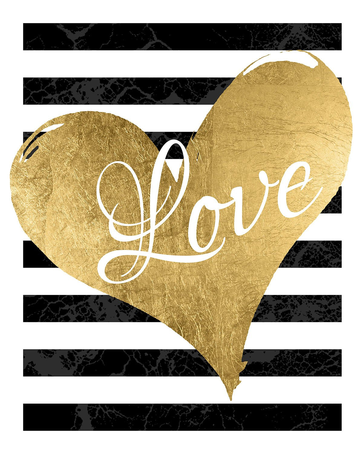 Love With Stripes Art (16" X 20")