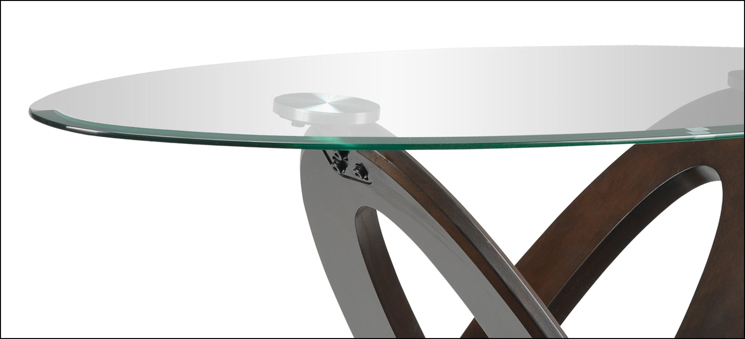 Atomic Sofa Table - Brown Cherry