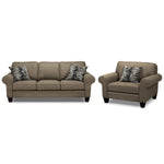 Drake Sofa and Chair Set - Mercury