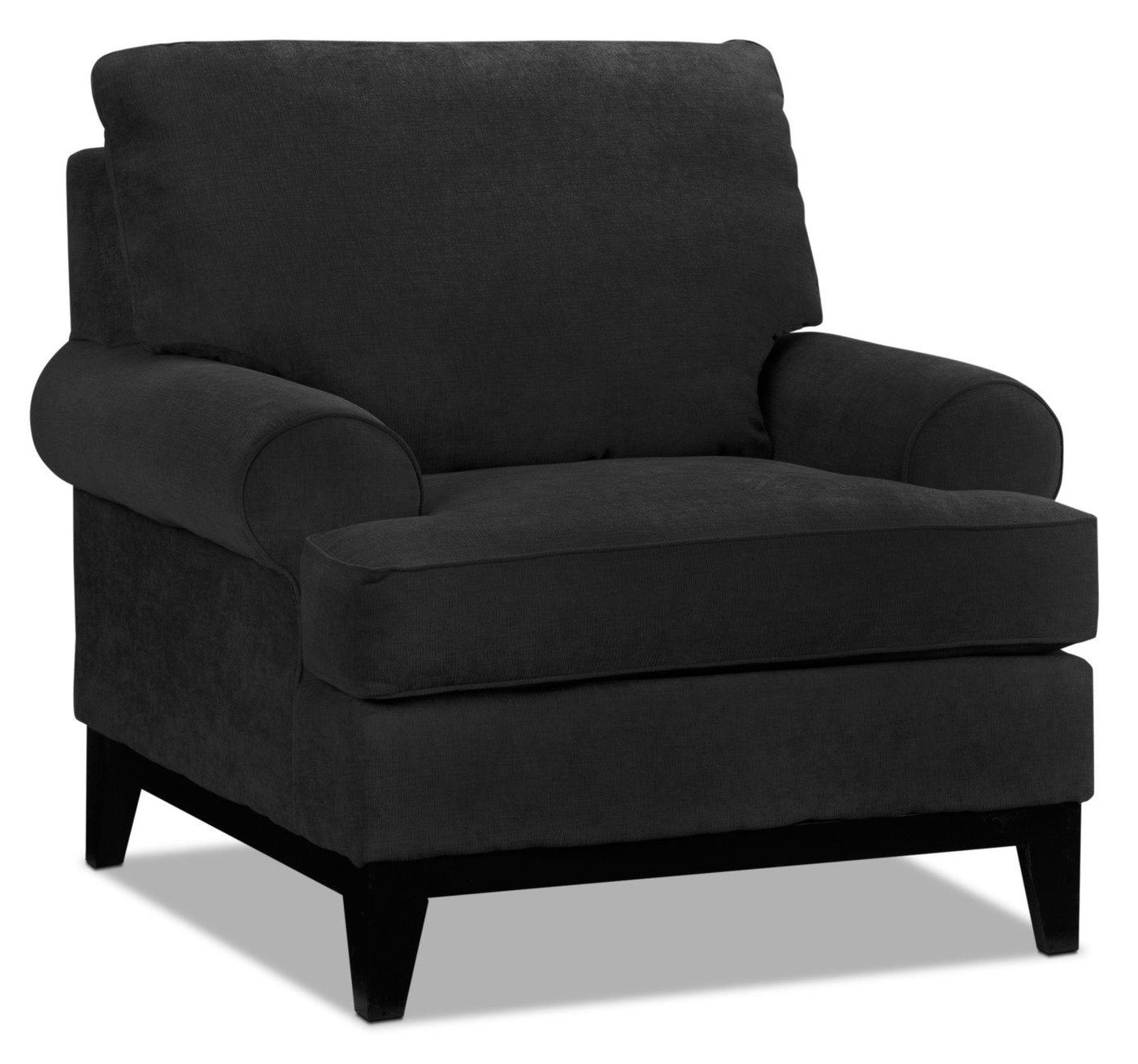 Crizia Sofa, Loveseat and Chair Set - Black