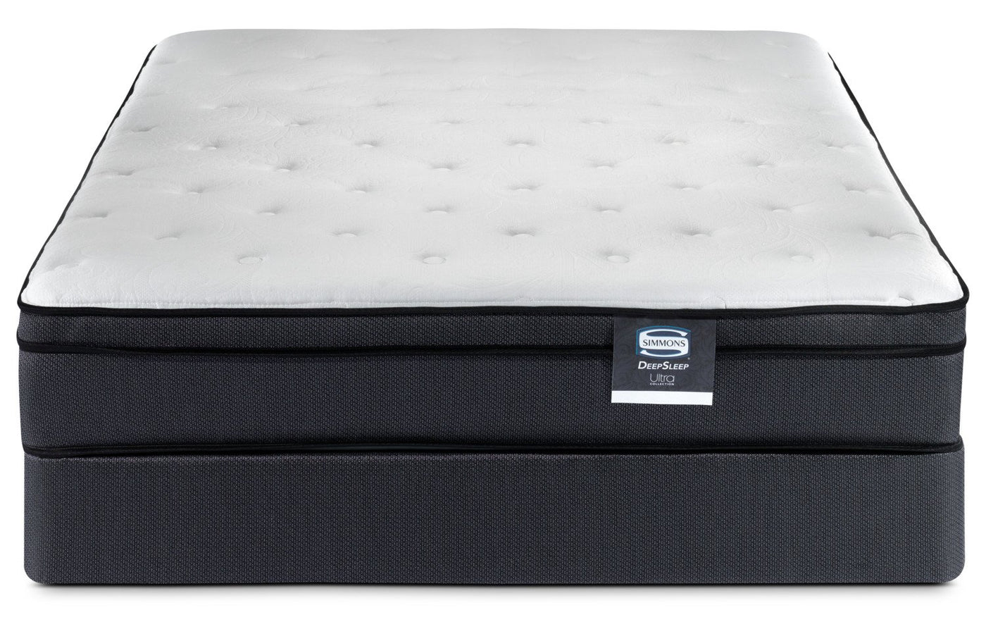 Simmons DeepSleep Ultra Jenna II Firm Queen Mattress and Low-Profile Split Boxspring Set