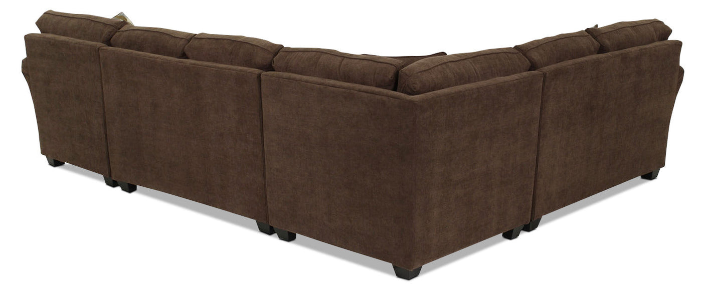 Althea 4-Piece Sectional with Right-Facing Chaise - Coffee