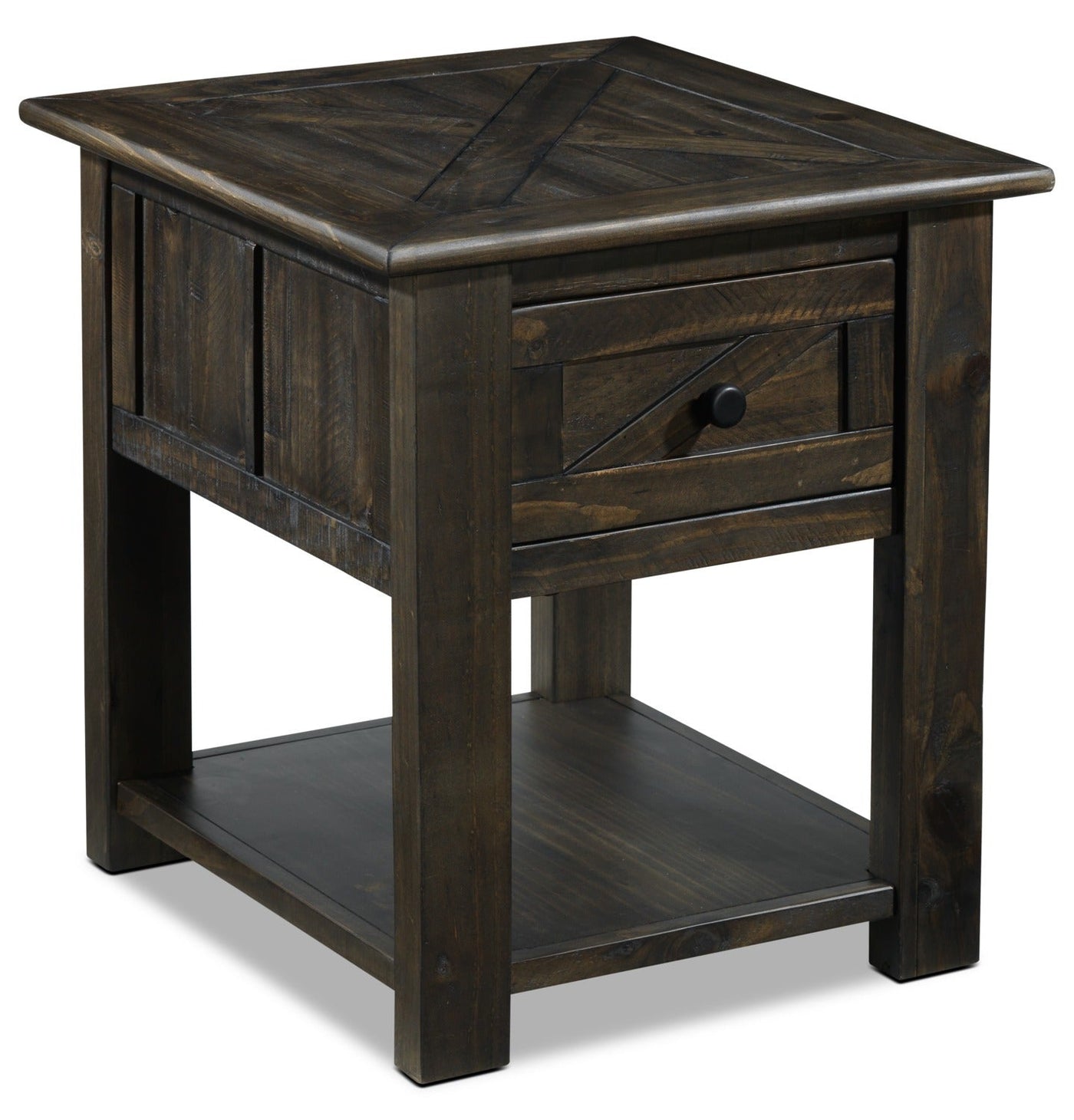 Gable End Table - Weathered Charcoal