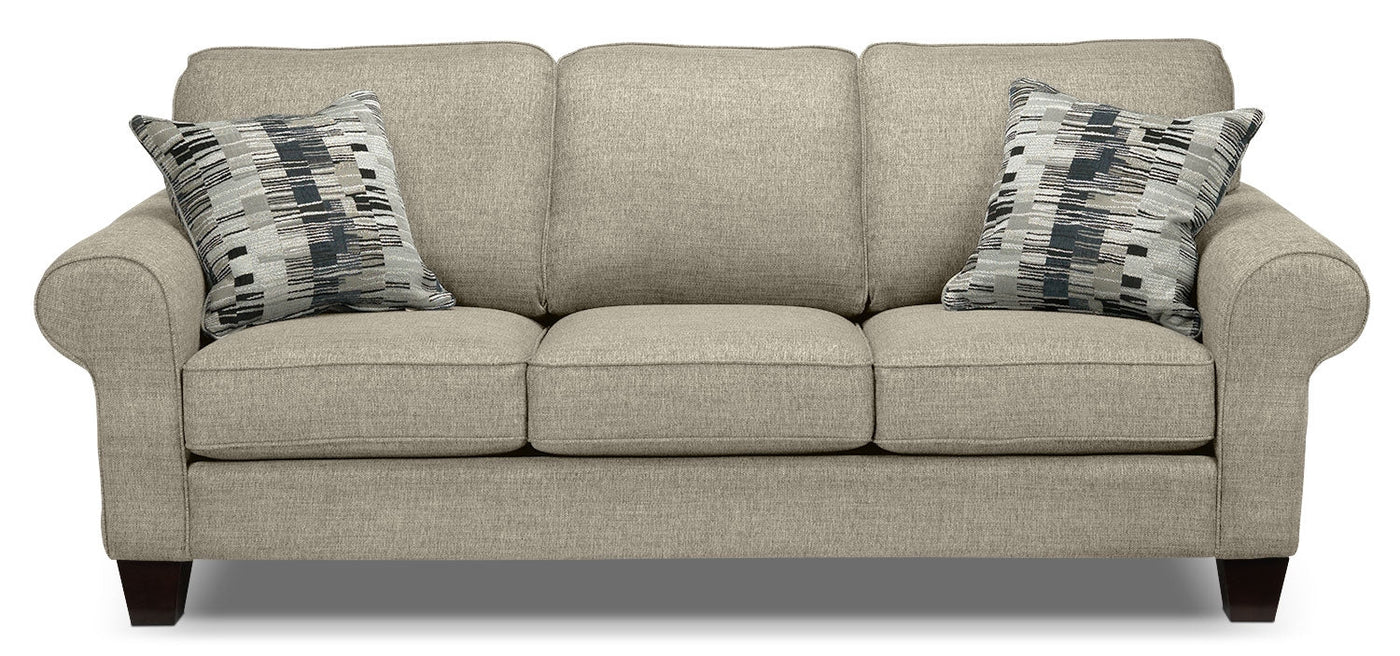 Drake Sofa and Loveseat Set - Taupe