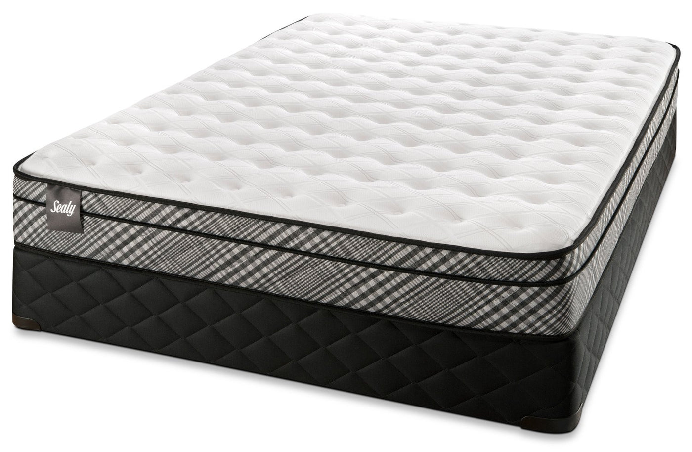 Sealy Visual Cushion Firm Twin Mattress and Boxspring Set