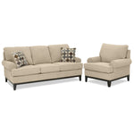 Crizia Sofa and Chair Set - Mocha