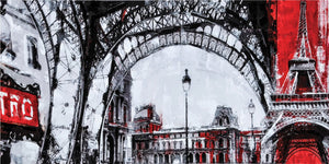 Urban Paris Framed Painting (60" X 30")