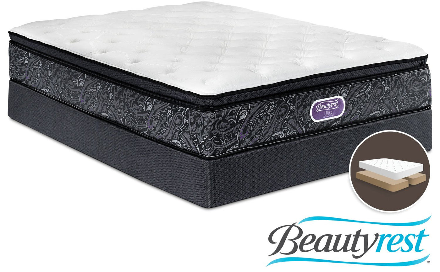 Simmons Beautyrest Ultra Silvia Firm Queen Mattress and Split Boxspring Set