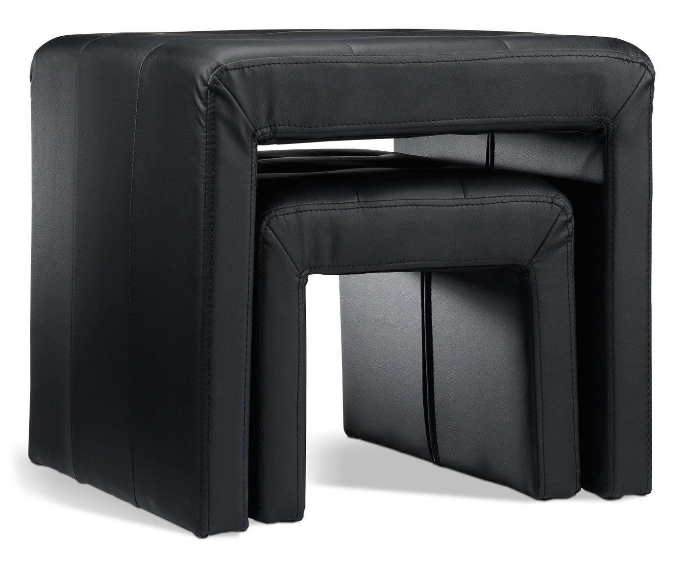 Clark Nesting Ottomans - Black