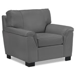 Reynolds Leather Chair - Grey