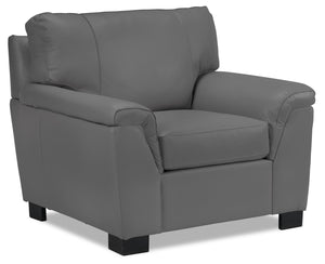 Reynolds Leather Chair - Grey