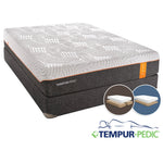Tempur-Pedic Devote Firm King Mattress and Split Low-Profile Boxspring Set