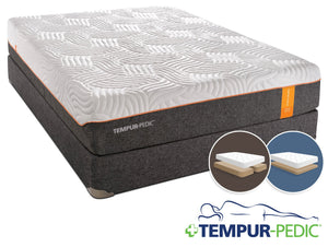 Tempur-Pedic Devote Firm King Mattress and Split Low-Profile Boxspring Set