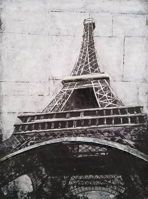 Eiffel Tower Metal Canvas Print (36" X 48")