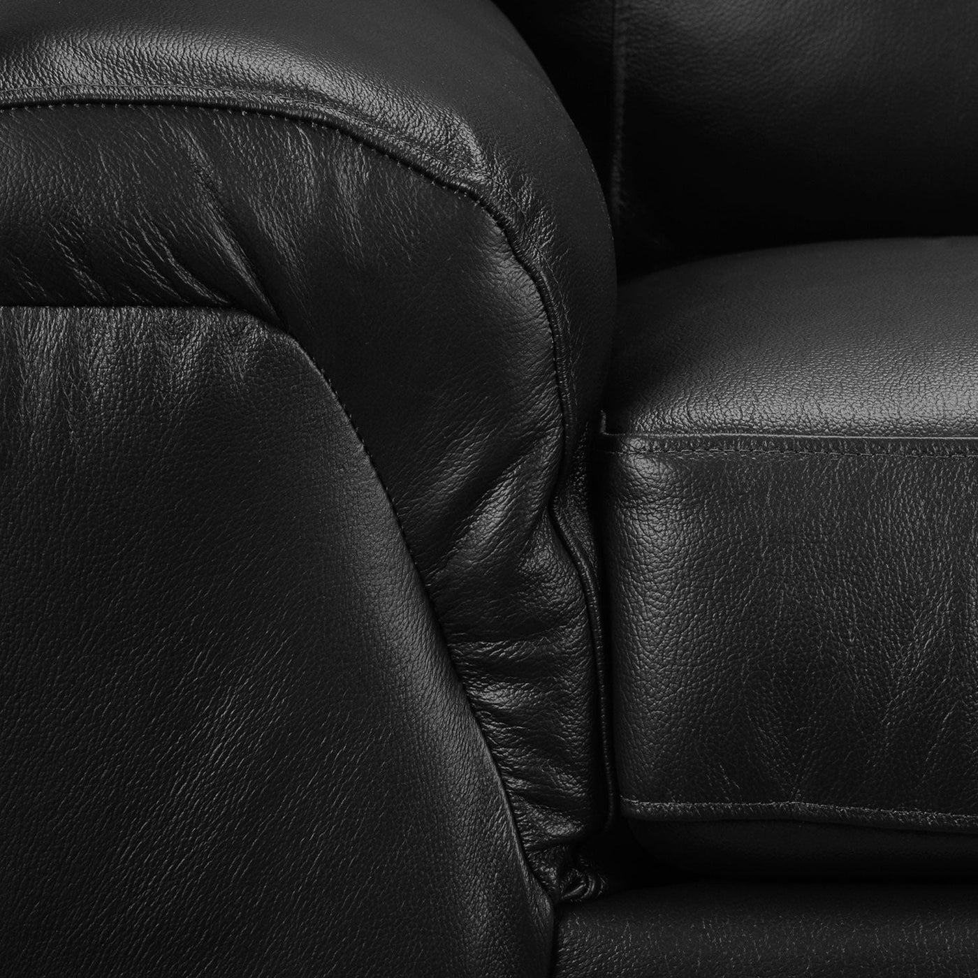 Reynolds Leather Sofa and Loveseat Set - Black