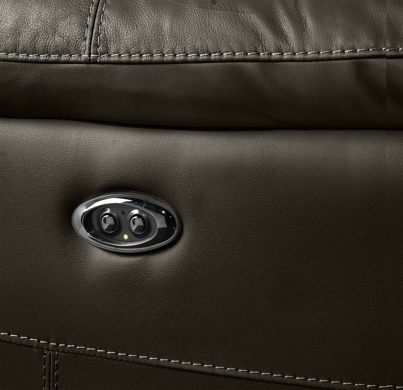 Holton 6-Piece Leather Sectional with Right-Facing Chaise - Charcoal Grey