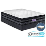 Simmons Beautyrest Ultra Trenton Plush Queen Mattress and Low-Profile Boxspring Set
