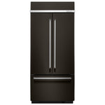 KitchenAid Black Stainless Steel French Door Refrigerator (20.8 Cu. Ft.) - KBFN506EBS