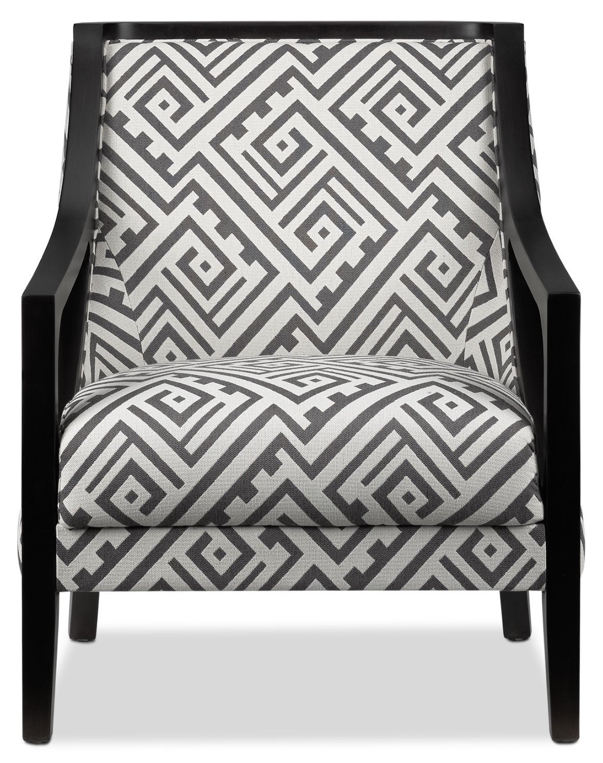 Rowena Accent Chair - White and Grey - Open-Box
