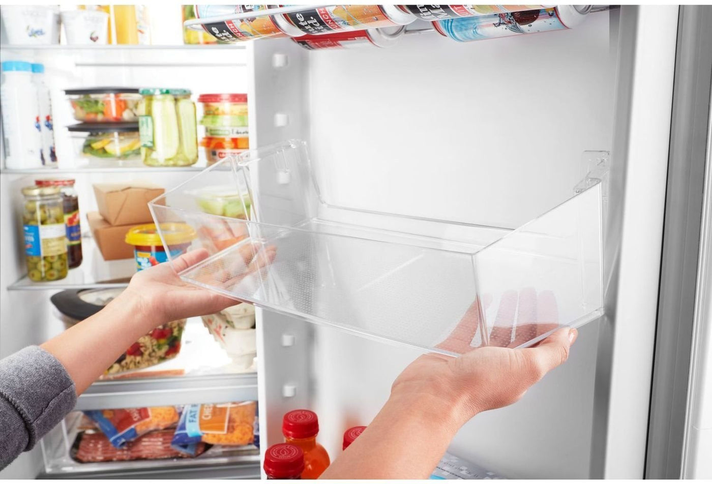 Whirlpool Monochromatic Stainless Steel Side-by-Side Refrigerator (22 Cu. Ft.) - WRS312SNHM