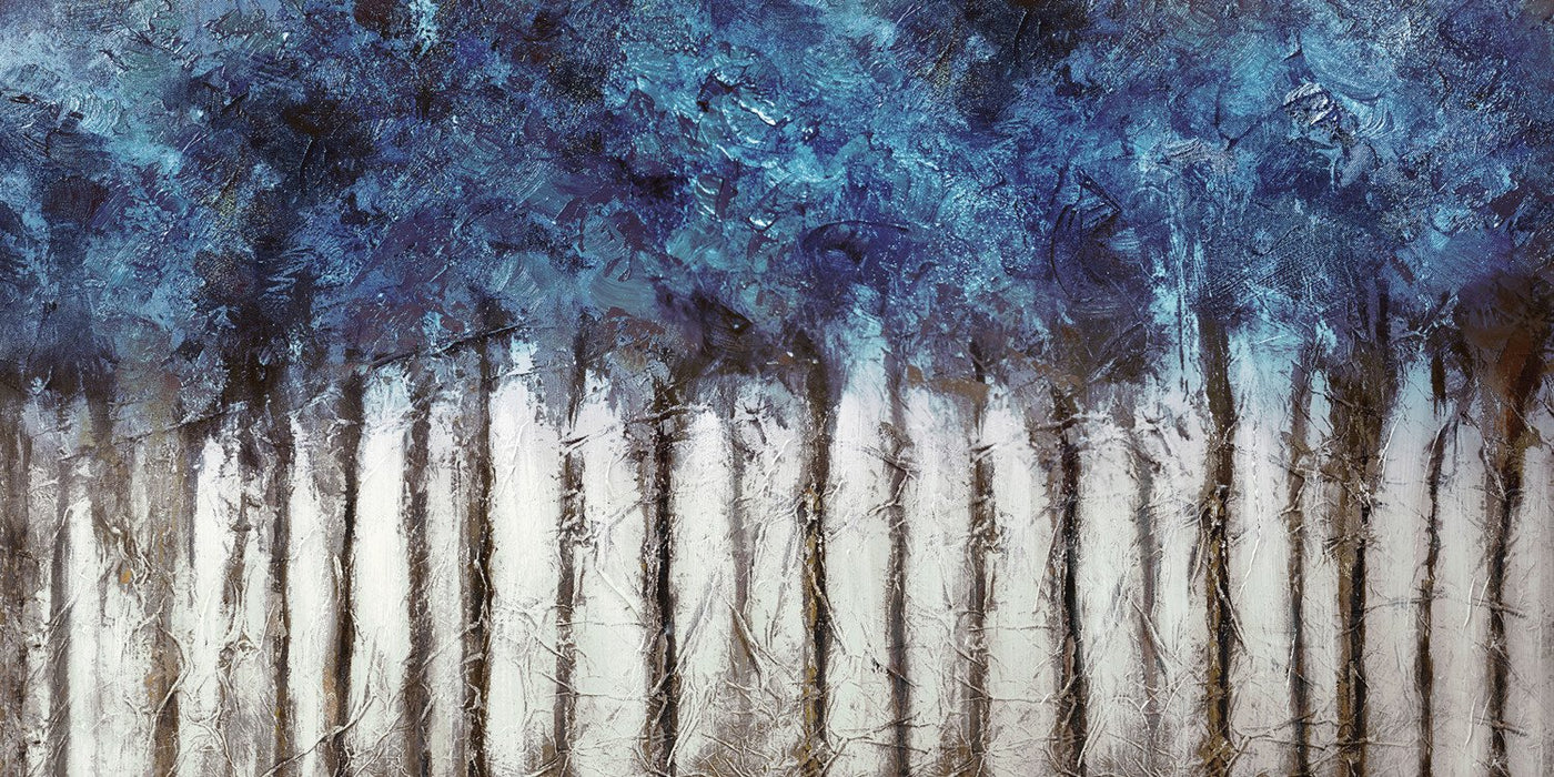 Sapphire Forest Canvas Painting (60" X 30")