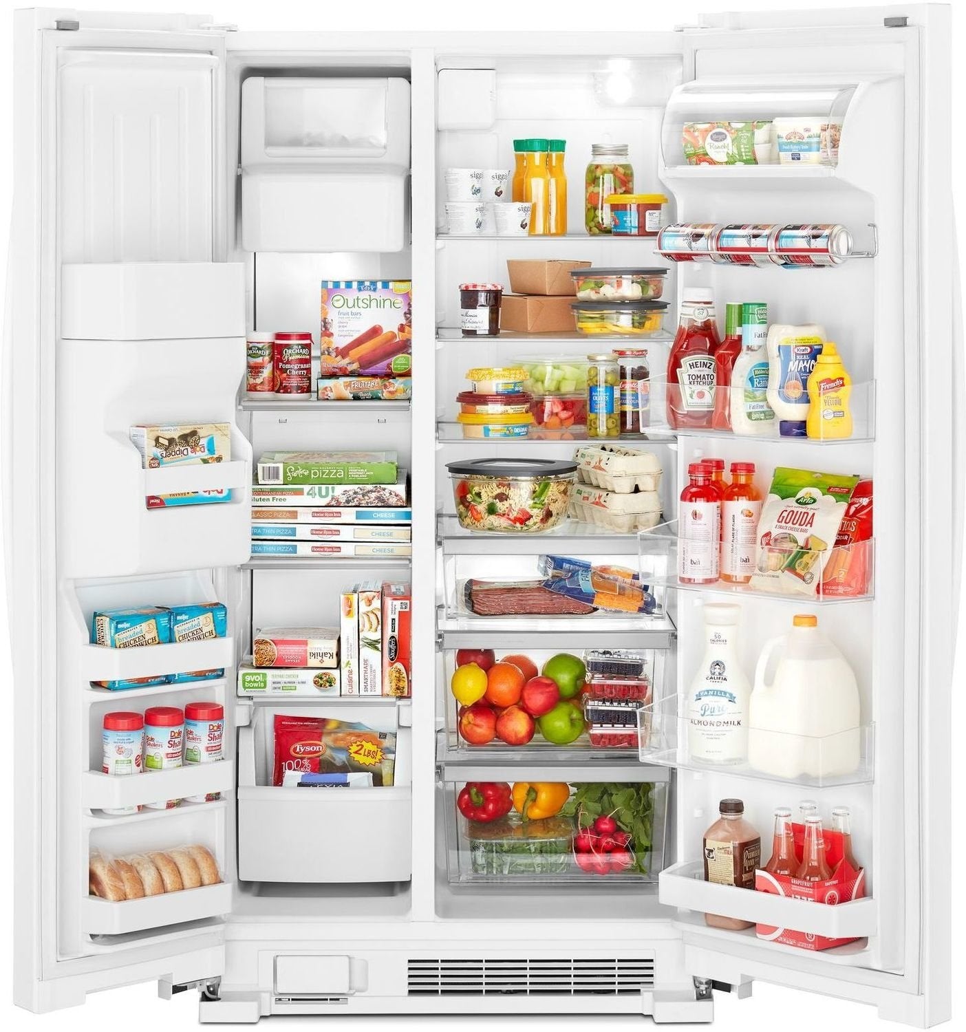 Whirlpool White Side-by-Side Refrigerator (21 Cu. Ft.) - WRS331SDHW