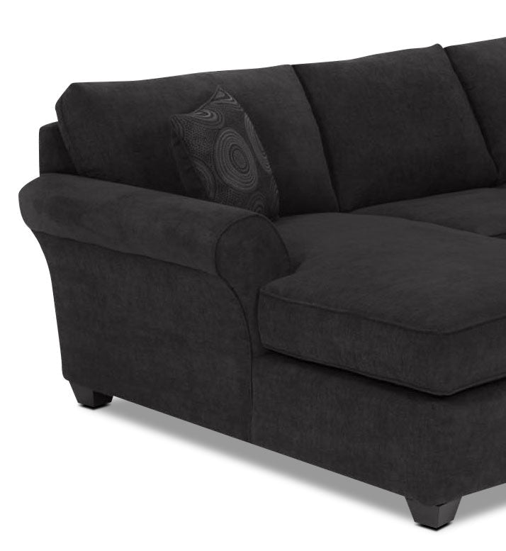 Althea 2-Piece Sectional with Left-Facing Chaise - Black